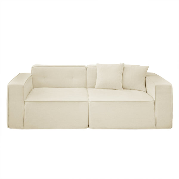English Elm Full foam compression sofa Plush Teddy Velvet 2-3 Seat Mid-Century Loveseat with 72hr Rebound, Compact Dimensions W1183S00016