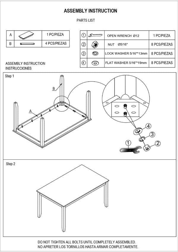 English Elm 7-Pc Dinette Set Black Finish Rectangular Table with Upholstered Light Grey Chairs, Triple Crossback Design Brown 64 L x 34 W x 18 H B011P184937