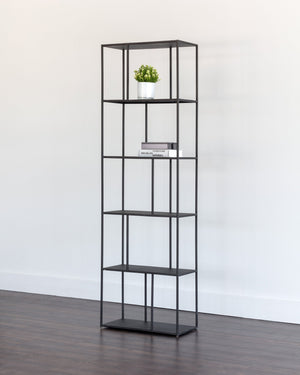 Sunpan Eiffel Bookcase - Stylish Iron Storage Solution for Living Spaces, Office, and Modern Decor Small - 23.5W x 12D x 77H