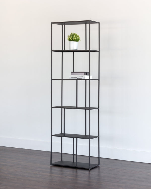 Sunpan Eiffel Bookcase - Stylish Iron Storage Solution for Living Spaces, Office, and Modern Decor Small - 23.5W x 12D x 77H
