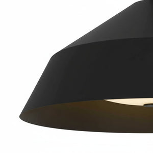 English Elm 22 Inch Matte Black Dimmable Led Pendant Etched Glass Diffuser for Dining Rooms B370P399325