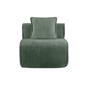 English Elm Harrison Armless Velvet Sofa In Rich Green - Modern Comfort, Elegant Design, No Assembly Needed! W3041P386600
