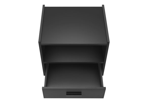 English Elm Accent Side Table Rustic Grey Laminate Compact Storage Cabinet Transitional Bedroom Black B2710P461704