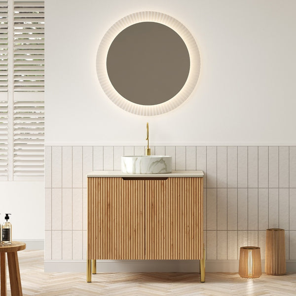 English Elm Turio 30" Bathroom Vanity With Sink - Elegant Freestanding Storage Cabinet & Durable Sintered Stone Countertop W2615S00474-GIGA