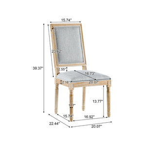 English Elm Christopher Knight Home® - [Set Of 2] French Country Dining Chairs - Vintage Cane Backrest & Plush Upholstered Seats - Rustic Elegance For Your Home N767P263677G