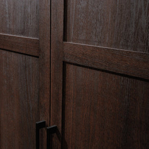 English Elm Storage Cabinet - Versatile Slim Design With Brown Finish For Organized Home & Office Spaces B356P367770-GIGA