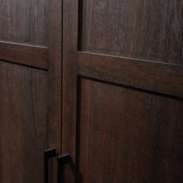 English Elm Storage Cabinet - Versatile Slim Design With Brown Finish For Organized Home & Office Spaces B356P367770-GIGA