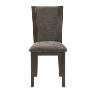 English Elm Dining Chairs Set of 4 Rubberwood Frame Linen Seat Minimalist Kitchen Seating W1998P373007
