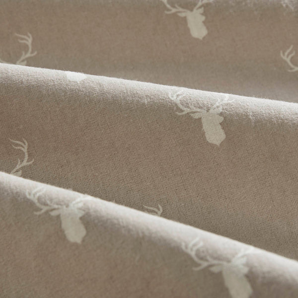 English Elm 4 Pieces Twin 100% Cotton Flannel Sheet Set With Stag Head Print - Cozy, Warm & Stylish Bedding B035P381351