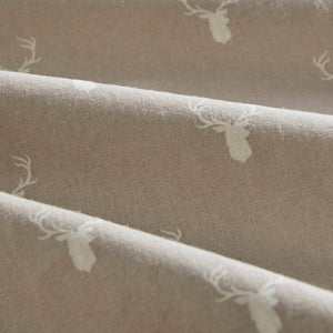 English Elm 4 Pieces Queen 100% Cotton Flannel Sheet Set - Cozy Rustic Stag Head Design For Ultimate Comfort B035P381353