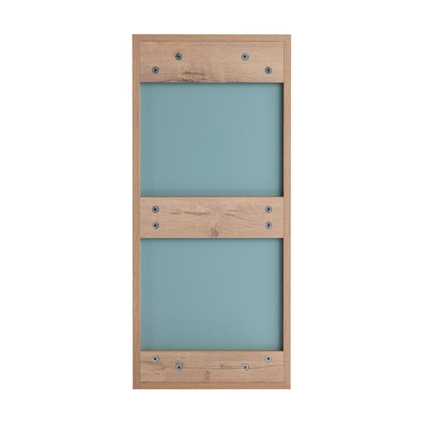 English Elm 12'' Wall Mounted Plywood Storage Cabinet Open Doorless Design with Frosted Bins for Bath W999P470287