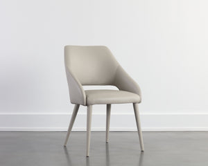 Sunpan Galen Dining Chair - Stylish Modern Design in Premium Leather for Ultimate Comfort and Elegance Linea Light Grey Leather