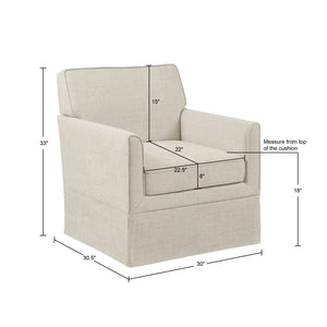 JLA Home 510 Design - Accent Slipcover-Inspired Armchair with Piped Detailing, Skirted Base & Removable Cushion for Comfort 5DS100-0033