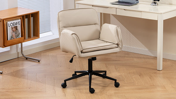 English Elm Stylish Barrel Swivel Accent Chair Upholstered Seat with Storage for Vanity or Dining W3248P424650