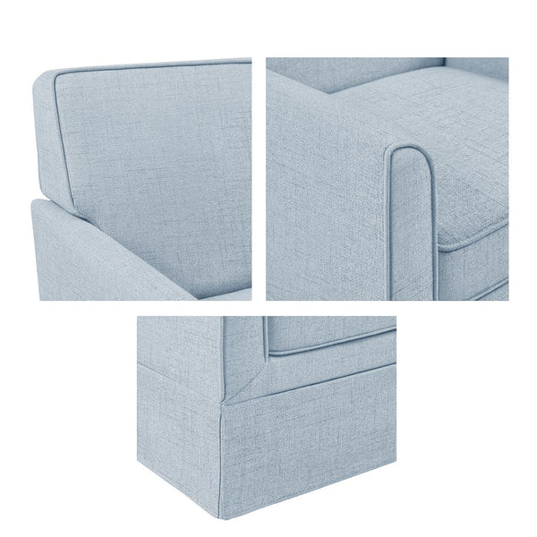 English Elm Slipcover Accent Armchair Tailored Track Arm Design for Living Room or Reading Nook B035P265950