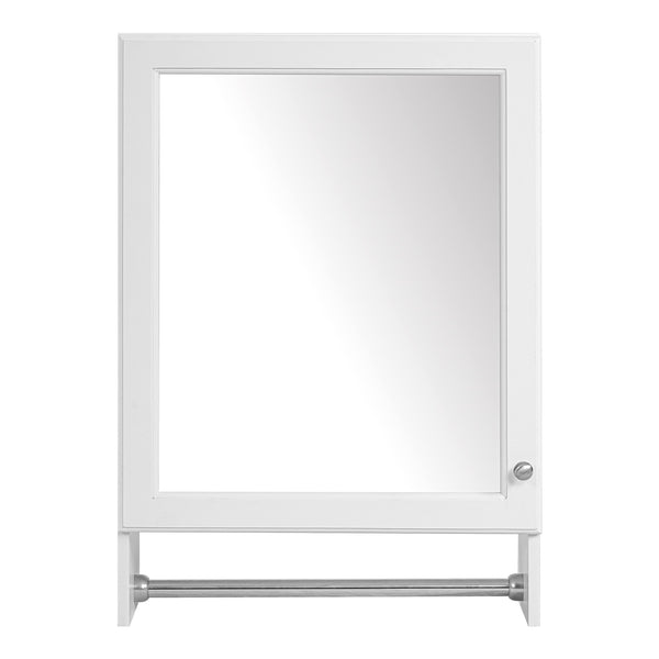 English Elm 3-in-1 Wall Medicine Cabinet with Soft Close Mirror Door Towel Bar and Adjustable Shelf N710P388096K