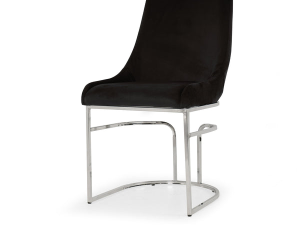 English Elm Emrald Modern Velvet Dining Chairs - Plush Comfort With Black Steel Legs For Chic Home Accent B009P298425