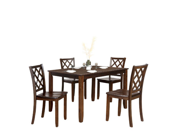 English Elm Transitional Counter Height 3pc Dining Set with USB Charging, Storage Shelves & Padded Seats Cherry 52 L x 41 W x 11 H B2741P381484