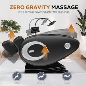 English Elm Massage Chair Recliner - Zero Gravity Comfort With Full Body Air Pressure For Ultimate Relaxation W1875P370131