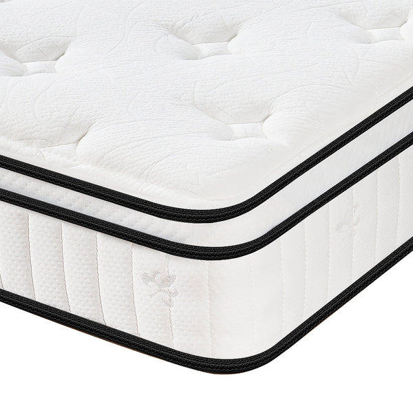 English Elm Queen Hybrid Mattress 12 Inch Memory Foam Pocketed Coils Medium Firm Cool Sleep W2889P453418