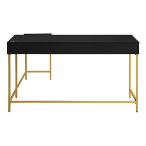 OSP Home Furnishings Modern Life Desk in Black Black
