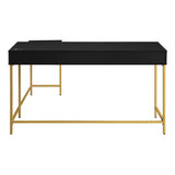 OSP Home Furnishings Modern Life Desk in Black Black