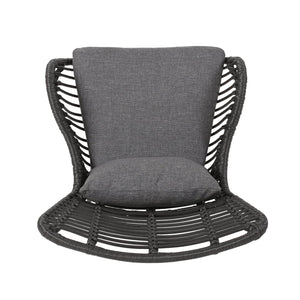 English Elm Tapscott All-weather Rattan Outdoor Accent Chairs Set of 2 with Cushions 65044.00GRY