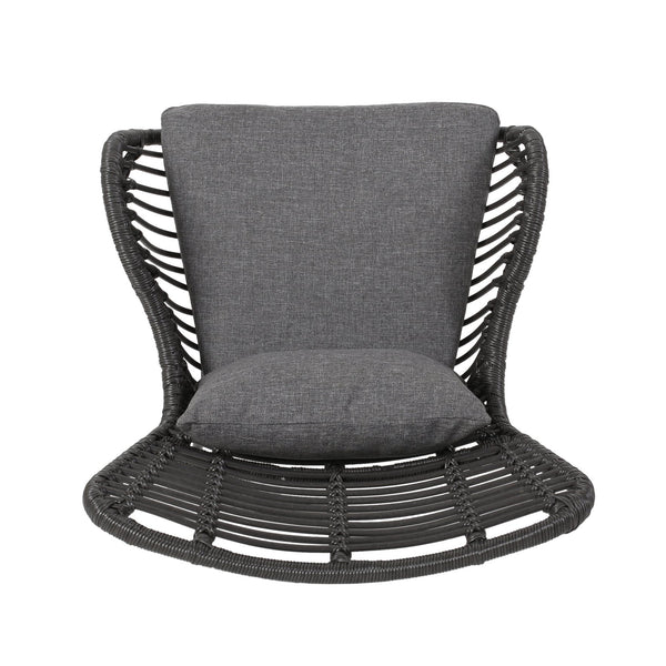 English Elm Tapscott All-weather Rattan Outdoor Accent Chairs Set of 2 with Cushions 65044.00GRY