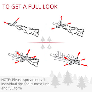 English Elm Homcom 7.5' Prelit Douglas Fir Christmas Tree – 500 Warm White Leds, Realistic Branches & Easy Setup W2225P249690