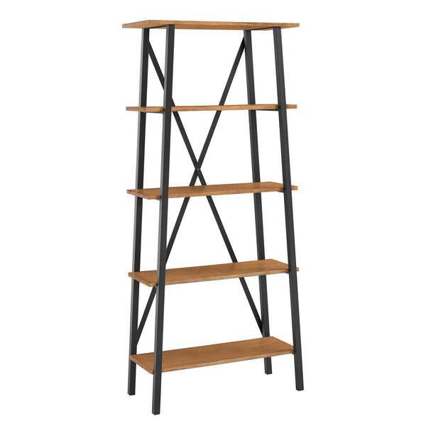 Homelegance By Top-Line Alastor Rustic X-Base 32-inch Bookcase Natural MDF