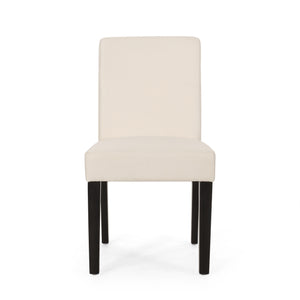 English Elm Dining Chair Set of 2 Upholstered Rubberwood Tapered Legs Contemporary Room N767P411077L