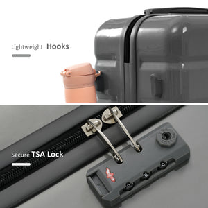 English Elm Luggage 4 Piece Abs Hard Shell Set with Spinner Wheels and Weekender Travel Bag N726P185031D