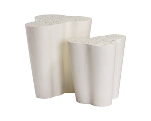 Sunpan Ava End Table - Contemporary Concrete Design with Unique Finish for Stylish Indoor or Outdoor Spaces Terrazzo