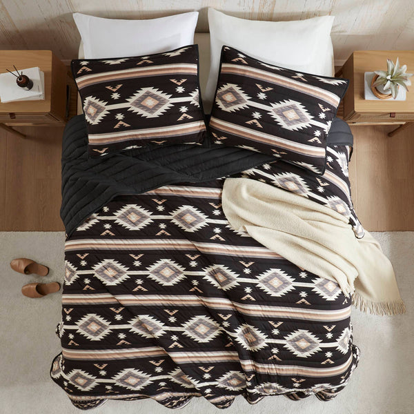 English Elm 3-piece King Patchwork Quilt Set Knit Face Microfiber Back Lightweight Year Round Warmth B035P482966