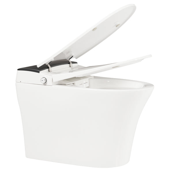English Elm Heated One-Piece Smart Toilet with Foot-Sensor Flush, Battery Backup, Night Light, Soft-Close Seat N753P213733G