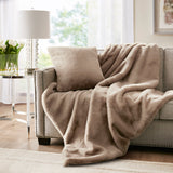 Sable Glam/Luxury Solid Faux Fur Throw