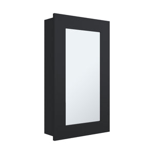 English Elm Medicine Compact Wall Cabinet with Mirror Door, Engineered Wood Storage, Durable, Space-Saving Design Black 31.1 L x 19.29 W x 3.54 H B097P250883