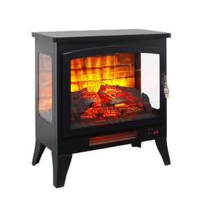 English Elm 21 Inch Three-sided Electric Fireplace Stove with 3d Flame and Remote Control W1769P346175