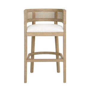 English Elm Christopher Knight Home® - Wood Upholstered Arm Bar Stools Set Of 2 - Beige & Walnut Finish, Perfect For Cozy Kitchen Spaces! N771P265581A