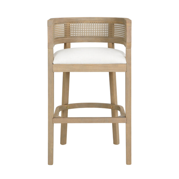 English Elm Christopher Knight Home® - Wood Upholstered Arm Bar Stools Set Of 2 - Beige & Walnut Finish, Perfect For Cozy Kitchen Spaces! N771P265581A
