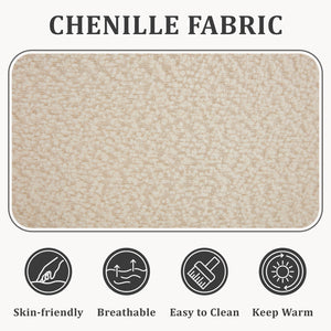 English Elm 110.2'' Plush Boneless Sectional Sofa Ivory — Curved L-Shape Chaise, Deep Memory Foam Comfort, No Assembly W1249S00008