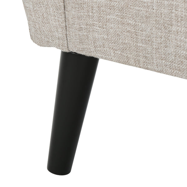 English Elm Christopher Knight Home® - CLUB Vintage-Inspired Fabric Club Chair with Nailhead Trim & Scroll Arms, Birch Legs, Contemporary Comfort Beige 31.5 L x 27.75 W x 18.5 H 60848.00BEI