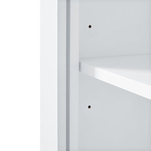 English Elm Tall Bathroom Storage Cabinet — Slim 72.64" White MDF Organizer with 2 Doors, Drawer, Adjustable Shelves, Anti-Tip WF326355AAK