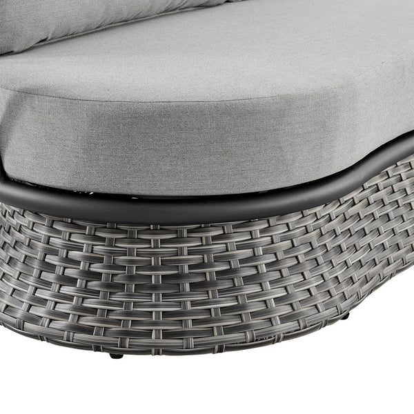 English Elm Novante Stylish Wicker And Aluminum Outdoor Sofa - Weather-Resistant, Plush Comfort For Patios B2736P354324