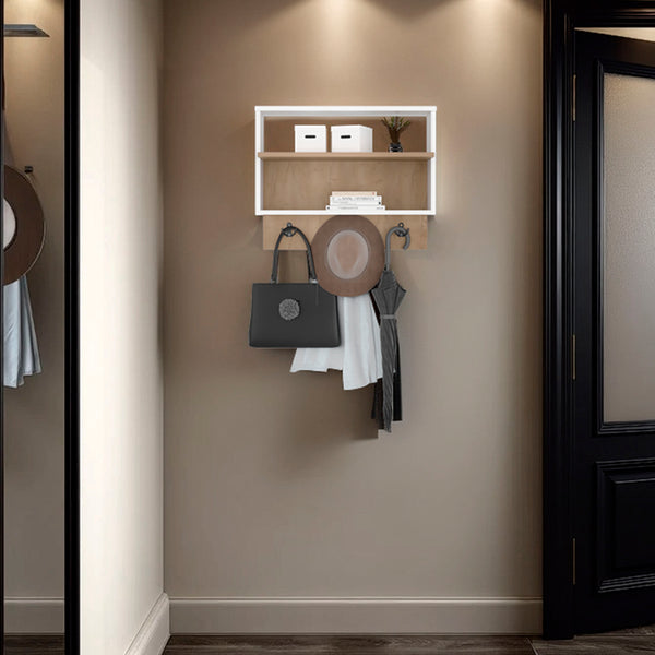 English Elm Aranjuez Slim Console Table White & Light Oak – Modern Open Shelf Storage, Space-Saving Entryway Solution B070P368074