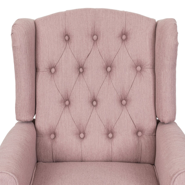 English Elm Christopher Knight Home® - 28" 28" Wide Manual Wing Chair Recliner Light Pink Fabric Push-Back Tufted Diamond Stitch Cozy Elegance 68629.00LBLSH