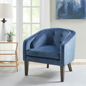 Madison Park Ian Modern/Contemporary Upholstered Tufted Mid-Century Accent Chair MP100-1162 Blue