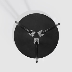 16" 3-Leg Glam Side Table Grey UV Marble, Chrome, Faux Grey Vein Cut Marble TLLL8KGVCR Walker Edison