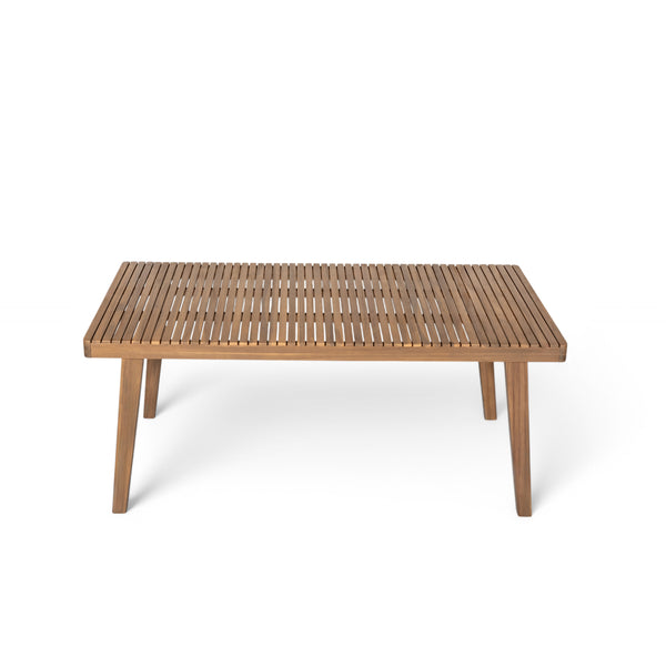 English Elm Christopher Knight Home® - 69" Acacia Wood Outdoor Dining Table with Slatted Top for Easy Drainage, Durable 300 lb Capacity, Stylish Patio Entertaining Brown N779P234500B