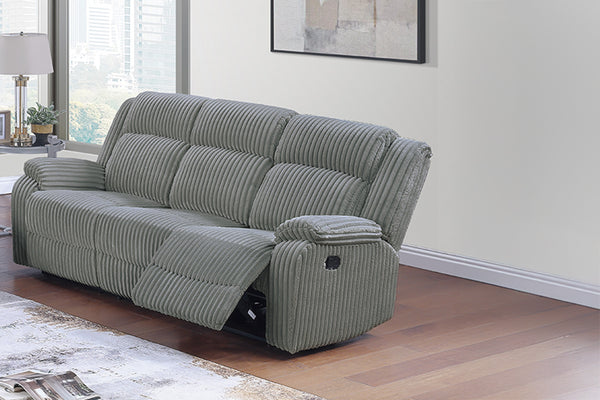 English Elm Contemporary Corduroy Reclining Sofa Set with Plush Pillow Arms for Living Rooms B011S02401